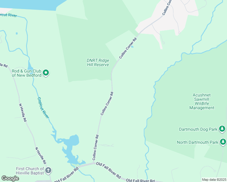 map of restaurants, bars, coffee shops, grocery stores, and more near 664 Collins Corner Road in Dartmouth