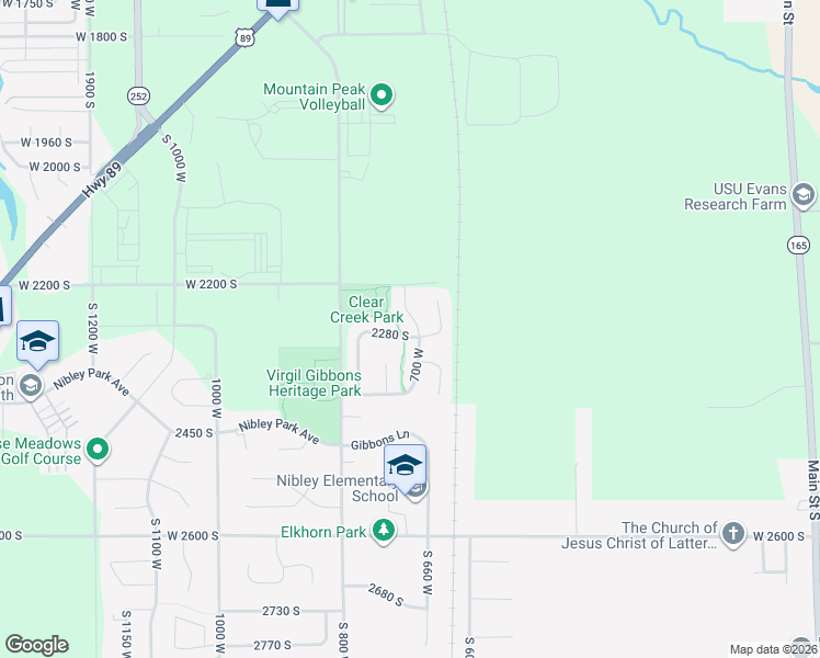 map of restaurants, bars, coffee shops, grocery stores, and more near 2288 Clear Creek Road in Logan