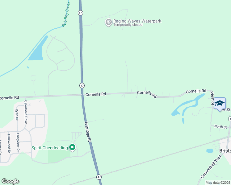 map of restaurants, bars, coffee shops, grocery stores, and more near 9705 Corneils Road in Bristol