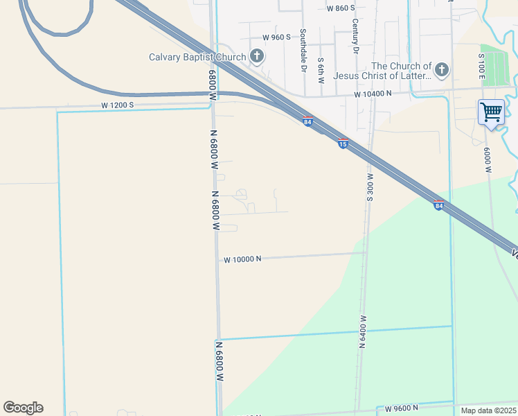 map of restaurants, bars, coffee shops, grocery stores, and more near 6690 West 10125 North in Elwood