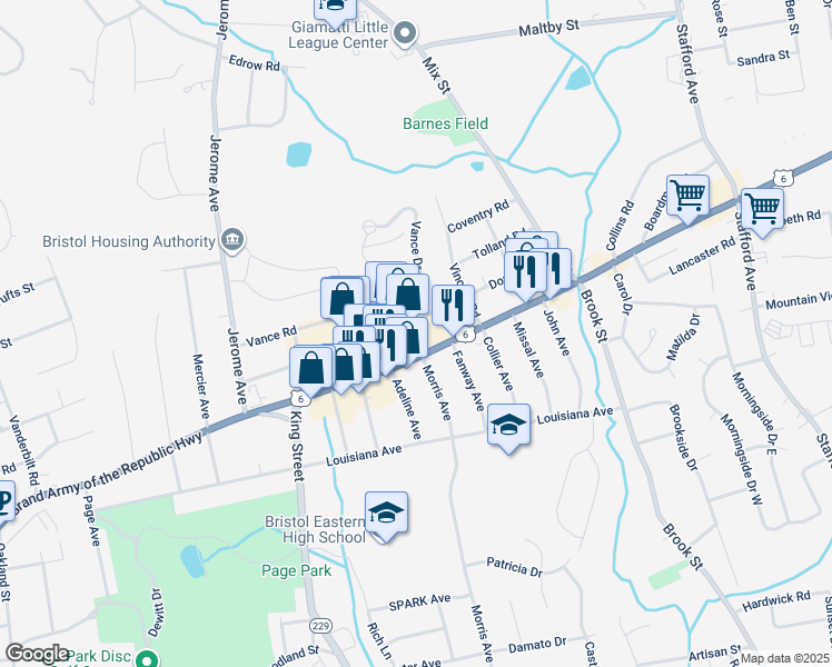 map of restaurants, bars, coffee shops, grocery stores, and more near 152 Dorothy Road in Bristol