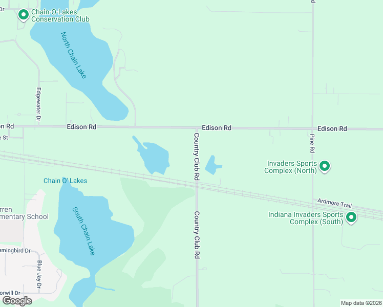 map of restaurants, bars, coffee shops, grocery stores, and more near 55075 Country Club Road in South Bend