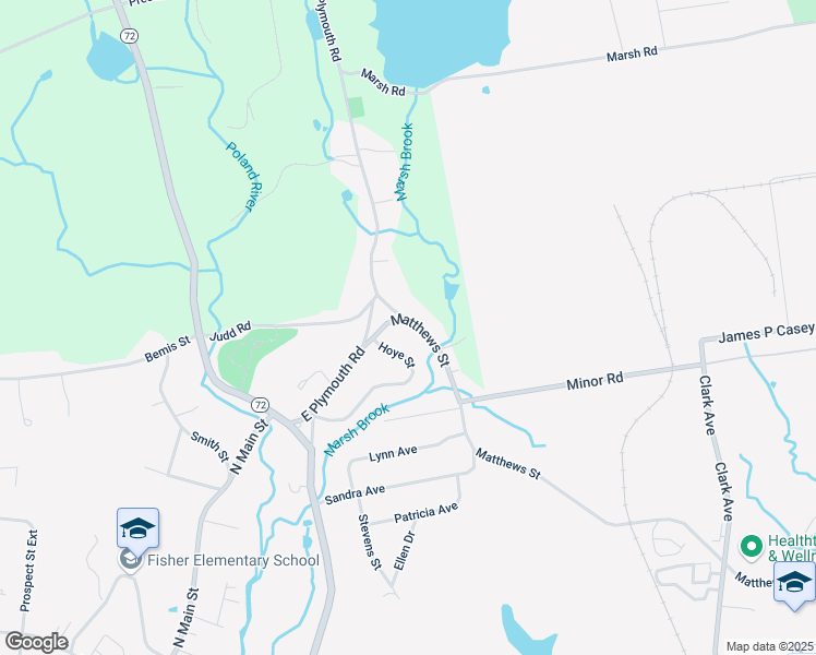 map of restaurants, bars, coffee shops, grocery stores, and more near 8 Matthews Street in Plymouth