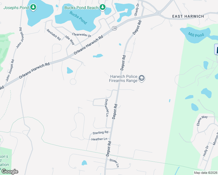 map of restaurants, bars, coffee shops, grocery stores, and more near 1 Hunt's Hollow in Harwich