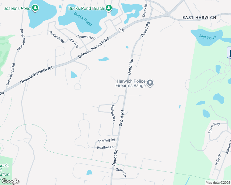 map of restaurants, bars, coffee shops, grocery stores, and more near 1 Hunt's Hollow in Harwich