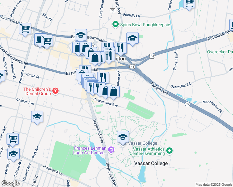 map of restaurants, bars, coffee shops, grocery stores, and more near 45 Lagrange Avenue in Arlington