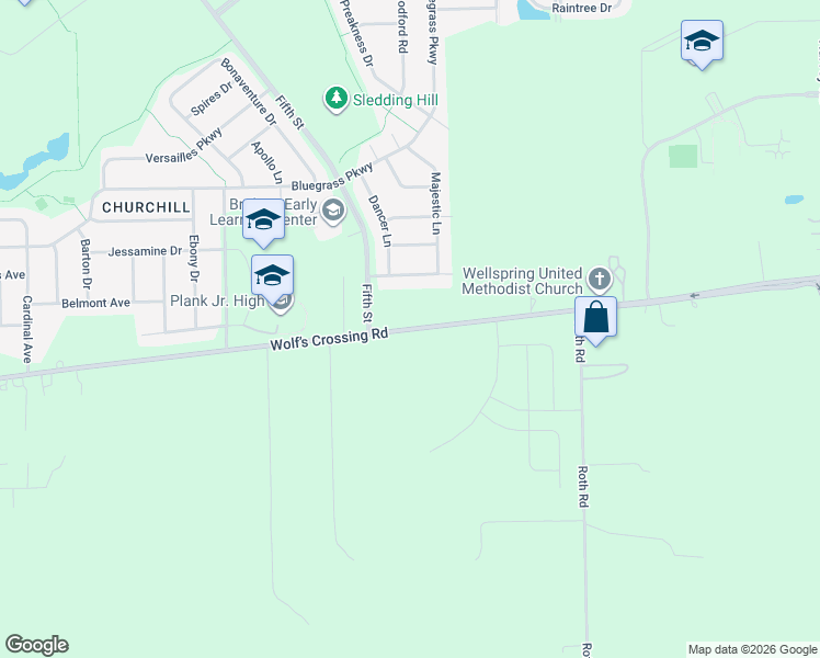 map of restaurants, bars, coffee shops, grocery stores, and more near 1734 Wolf’s Crossing Road in Oswego
