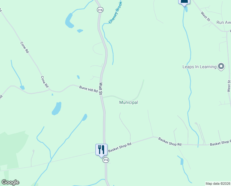 map of restaurants, bars, coffee shops, grocery stores, and more near 23 Fox Ridge Lane in Hebron