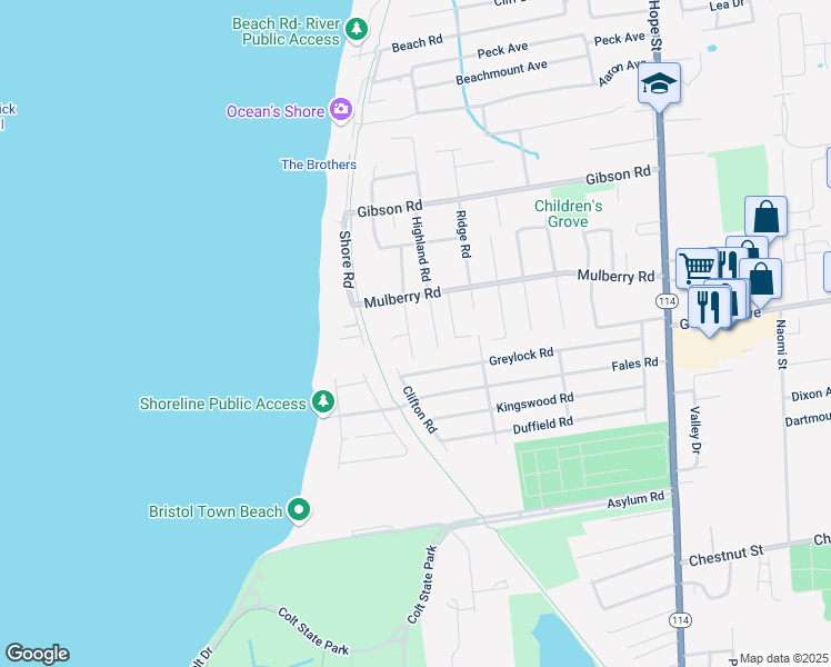 map of restaurants, bars, coffee shops, grocery stores, and more near 10 Sunset Road in Bristol