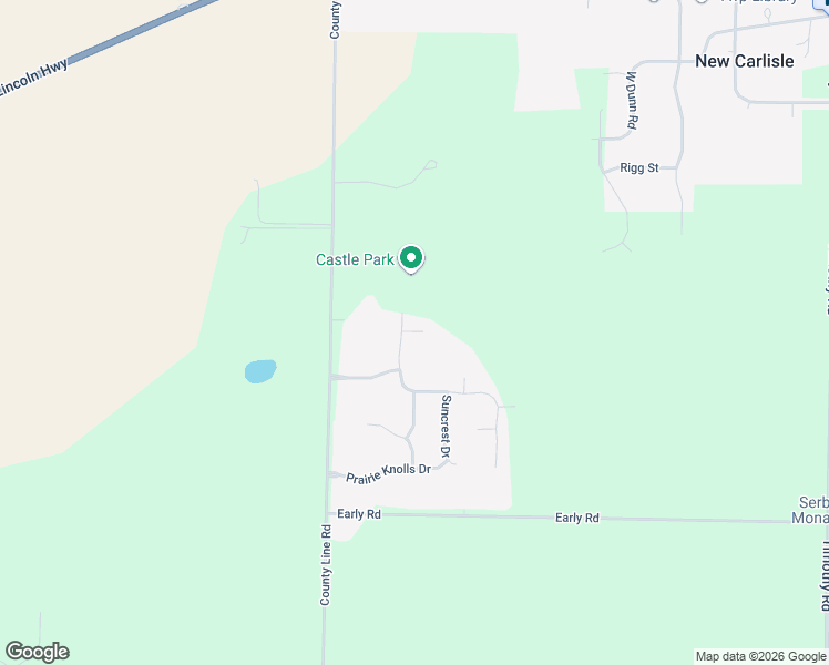 map of restaurants, bars, coffee shops, grocery stores, and more near Ferncrest Court in St. Joseph County