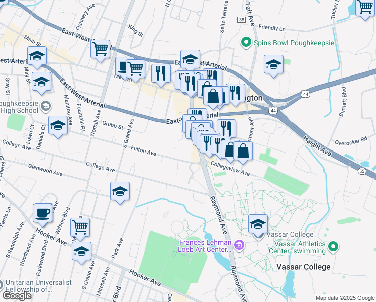 map of restaurants, bars, coffee shops, grocery stores, and more near 141 Fulton Avenue in Arlington