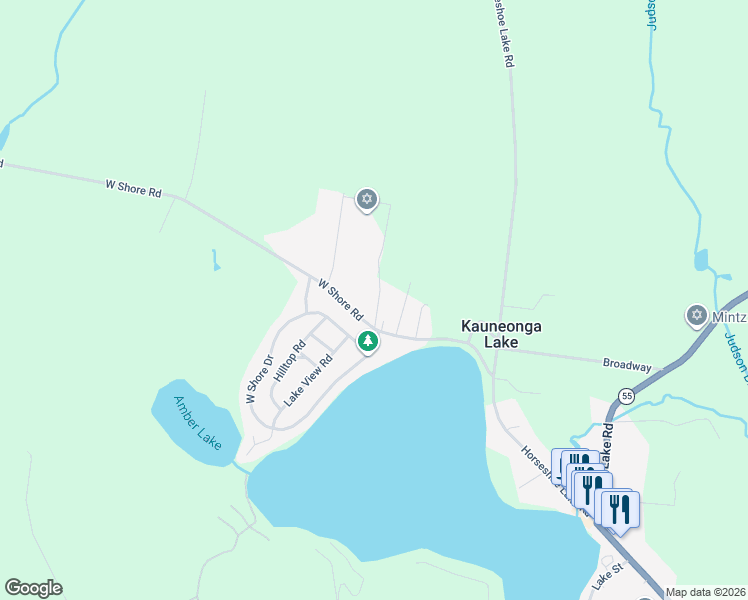 map of restaurants, bars, coffee shops, grocery stores, and more near 7 Cooper Drive in Swan Lake