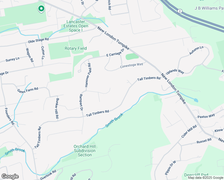 map of restaurants, bars, coffee shops, grocery stores, and more near 170 Rampart Drive in Glastonbury