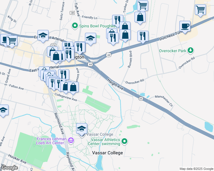 map of restaurants, bars, coffee shops, grocery stores, and more near 82 Rhobella Drive in Arlington