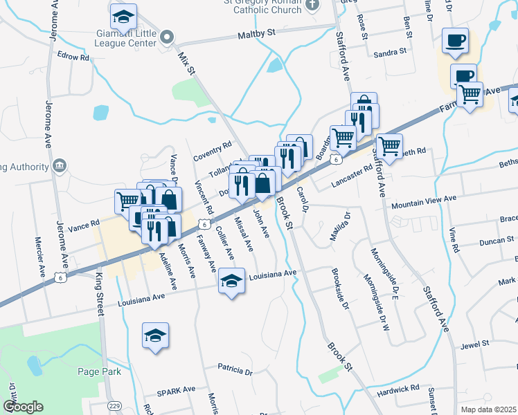 map of restaurants, bars, coffee shops, grocery stores, and more near 37 John Avenue in Bristol