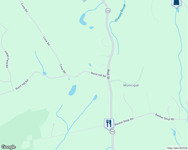 map of restaurants, bars, coffee shops, grocery stores, and more near 369 Burnt Hill Rd in Hebron