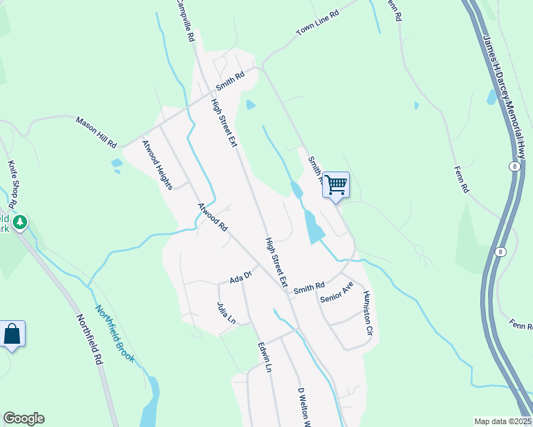 map of restaurants, bars, coffee shops, grocery stores, and more near 698 High Street Extension in Thomaston