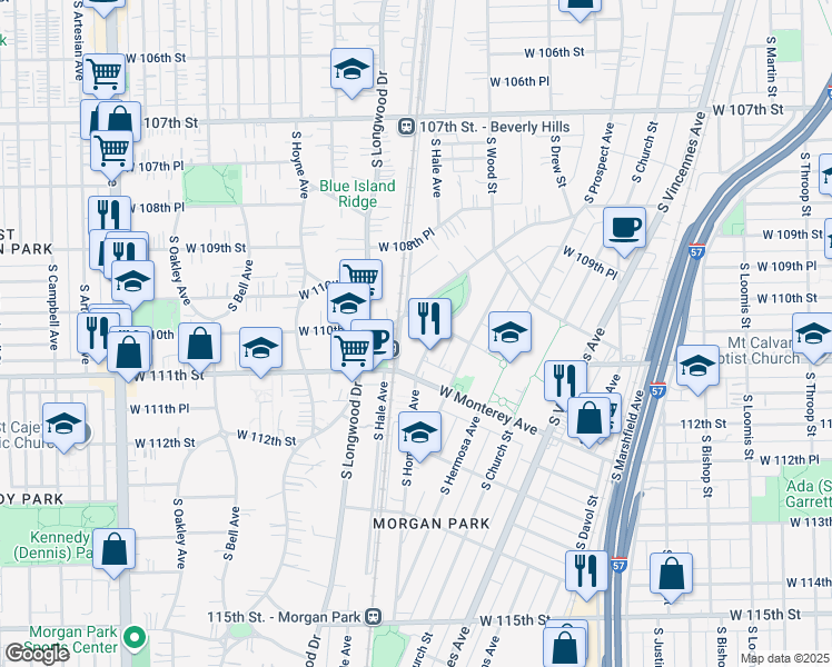 map of restaurants, bars, coffee shops, grocery stores, and more near in Chicago