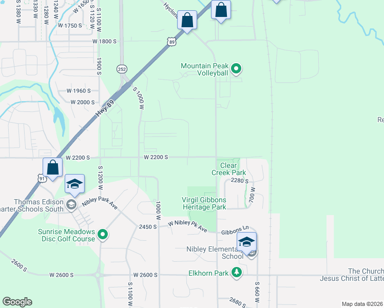 map of restaurants, bars, coffee shops, grocery stores, and more near 925 West 2075 South in Logan