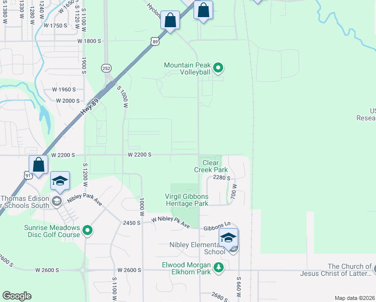 map of restaurants, bars, coffee shops, grocery stores, and more near South 830 West in Logan
