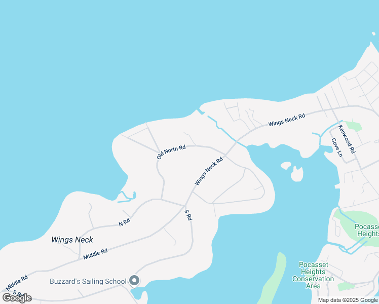 map of restaurants, bars, coffee shops, grocery stores, and more near 250 Wings Neck Road in Bourne