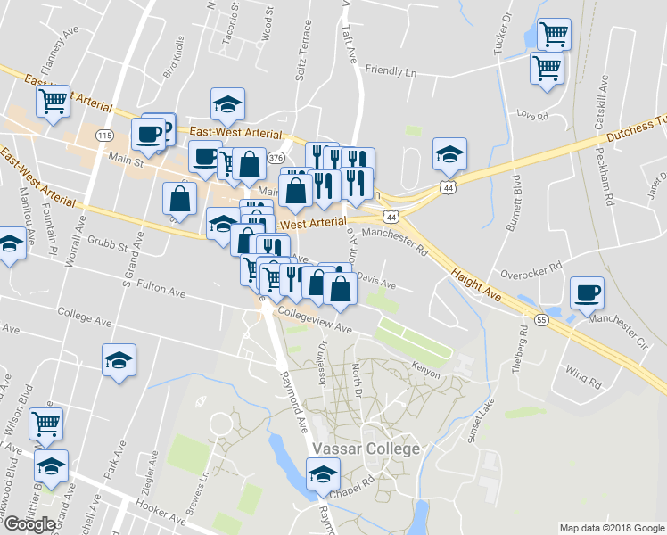 map of restaurants, bars, coffee shops, grocery stores, and more near 39 Davis Avenue in Arlington