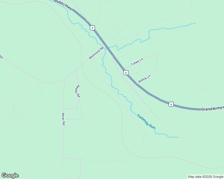 map of restaurants, bars, coffee shops, grocery stores, and more near Johnson Road in Kane