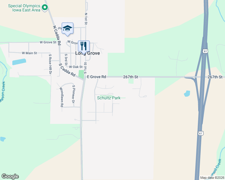 map of restaurants, bars, coffee shops, grocery stores, and more near 304 East Brownlie Lane in Long Grove