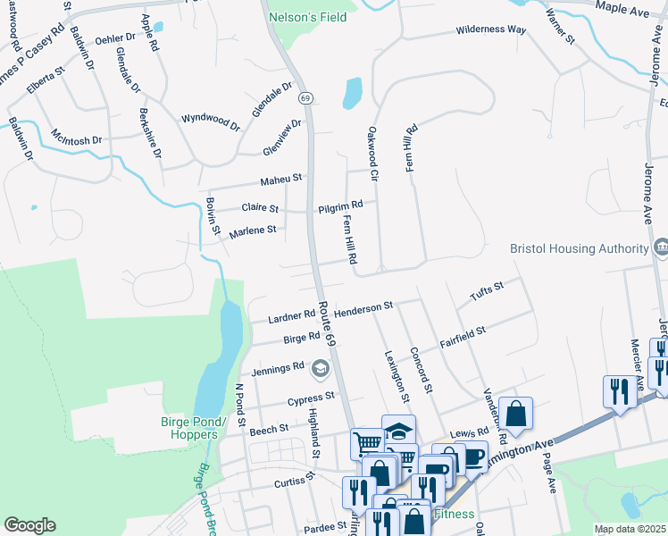 map of restaurants, bars, coffee shops, grocery stores, and more near 22 Cambridge Road in Bristol