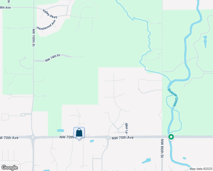 map of restaurants, bars, coffee shops, grocery stores, and more near 9132 Northwest 73rd Circle in Johnston