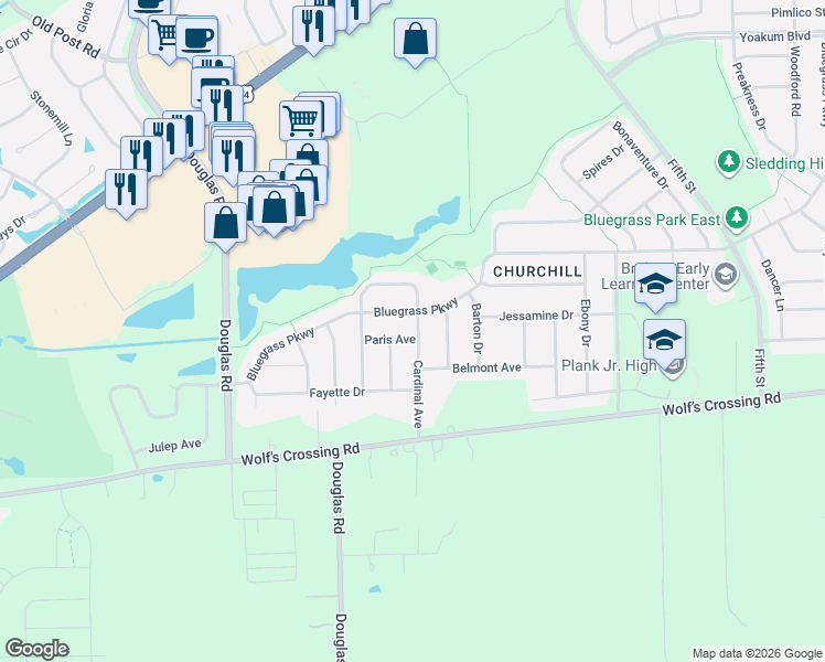 map of restaurants, bars, coffee shops, grocery stores, and more near 555 Cardinal Avenue in Oswego
