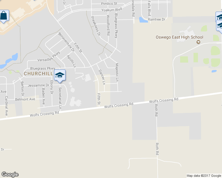 map of restaurants, bars, coffee shops, grocery stores, and more near 377 Chesapeake Lane in Oswego