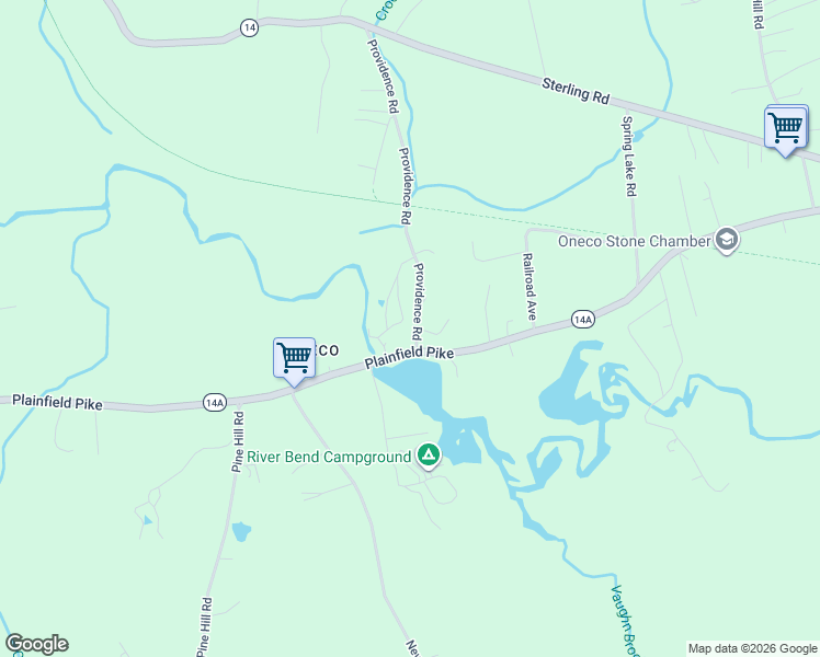 map of restaurants, bars, coffee shops, grocery stores, and more near 3 Providence Road in Sterling