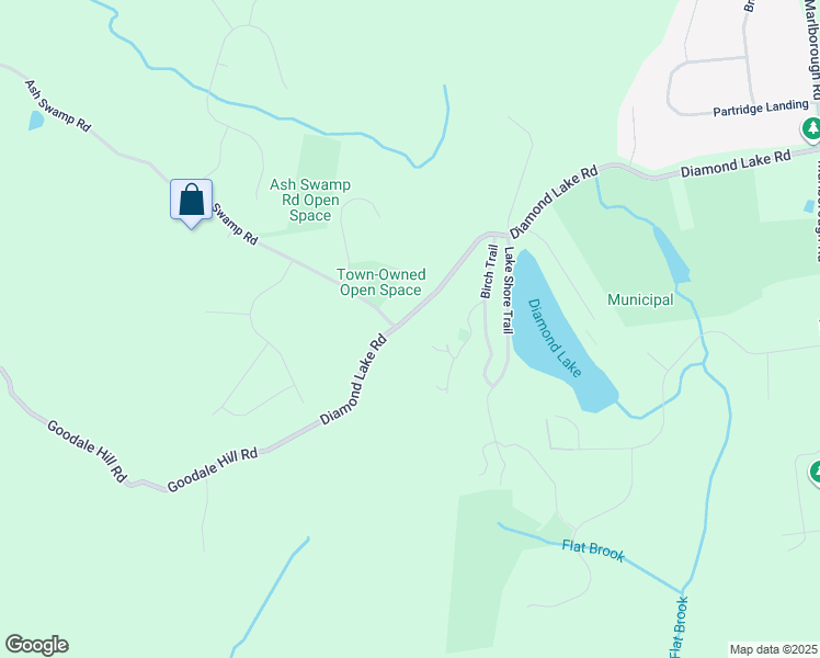 map of restaurants, bars, coffee shops, grocery stores, and more near 1286 Diamond Lake Road in Glastonbury