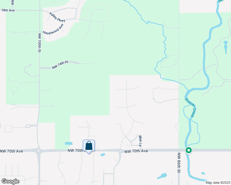 map of restaurants, bars, coffee shops, grocery stores, and more near 9132 Northwest 73rd Circle in Johnston