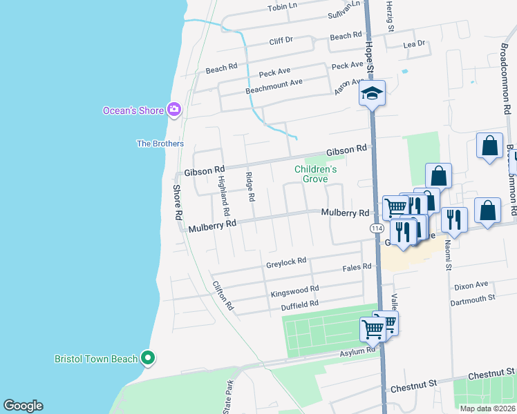 map of restaurants, bars, coffee shops, grocery stores, and more near 71 Mulberry Road in Bristol