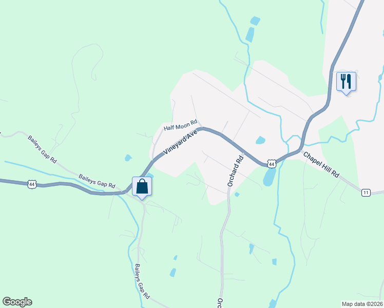map of restaurants, bars, coffee shops, grocery stores, and more near 438 Vineyard Ave in Highland