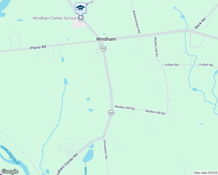 map of restaurants, bars, coffee shops, grocery stores, and more near 100 Windham Center Road in Windham