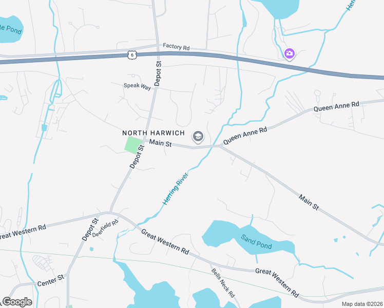 map of restaurants, bars, coffee shops, grocery stores, and more near 191 Main Street in Harwich