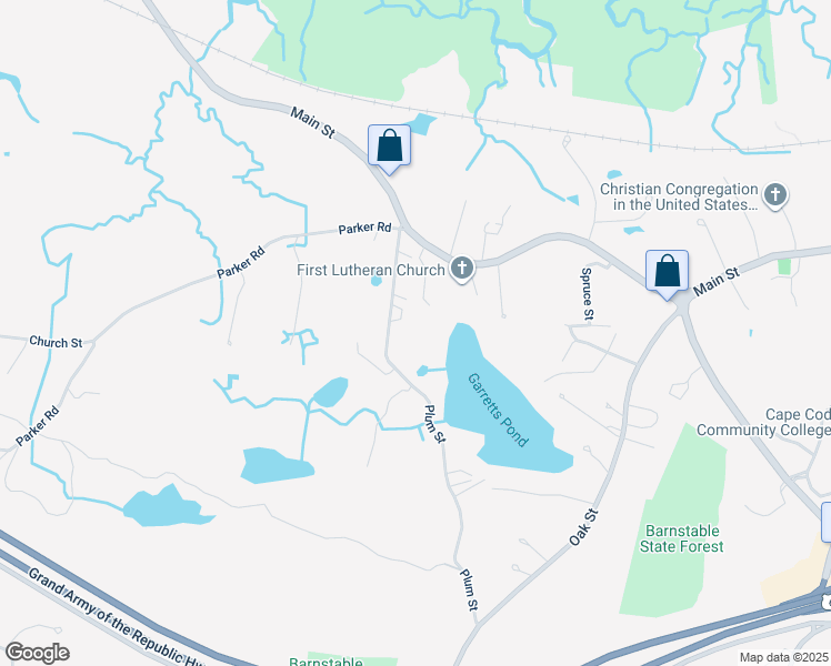 map of restaurants, bars, coffee shops, grocery stores, and more near 350 Plum Street in Barnstable