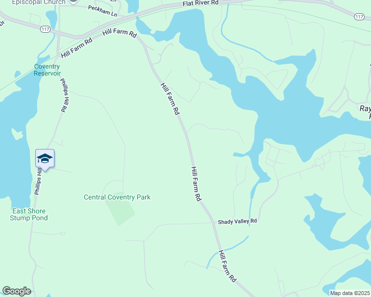 map of restaurants, bars, coffee shops, grocery stores, and more near 526 Hill Farm Road in Coventry