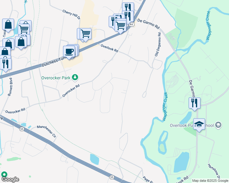 map of restaurants, bars, coffee shops, grocery stores, and more near 3 Shamrock Circle in Arlington