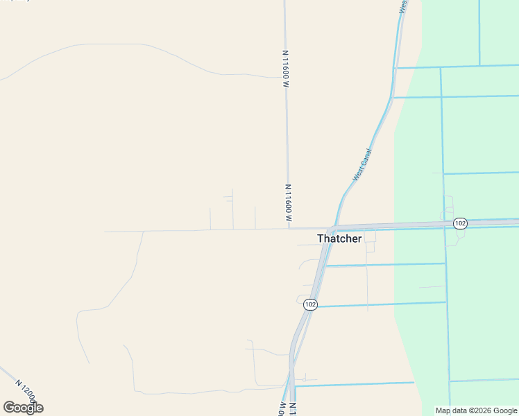 map of restaurants, bars, coffee shops, grocery stores, and more near 10450 11700 West in Thatcher