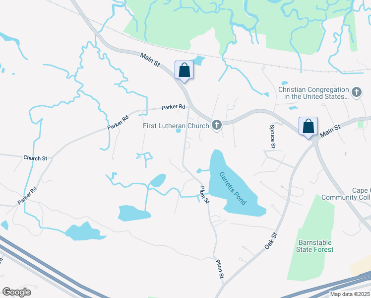 map of restaurants, bars, coffee shops, grocery stores, and more near 350 Plum Street in Barnstable