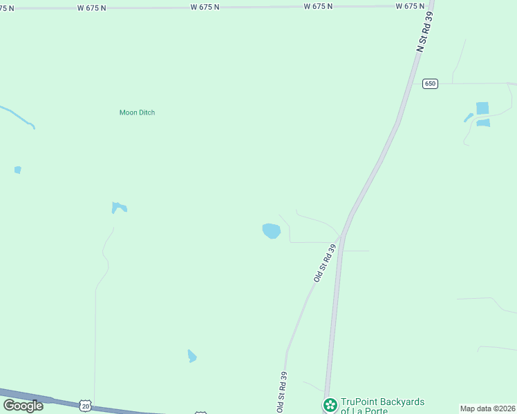 map of restaurants, bars, coffee shops, grocery stores, and more near 5722 North Old State Road 39 in La Porte