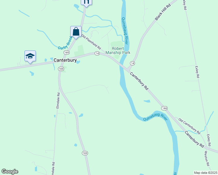 map of restaurants, bars, coffee shops, grocery stores, and more near 32 South Canterbury Road in Canterbury