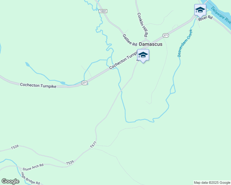 map of restaurants, bars, coffee shops, grocery stores, and more near 123 High School Road in Damascus