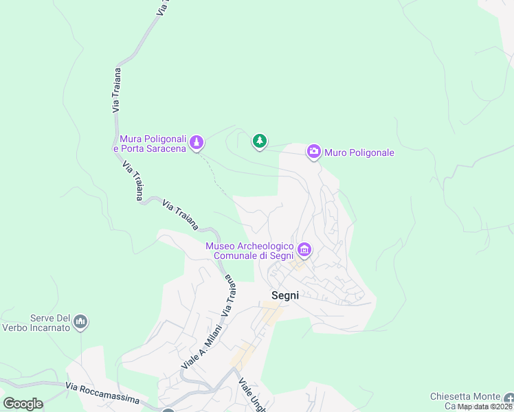 map of restaurants, bars, coffee shops, grocery stores, and more near 76 Via Porta Saracena in Città metropolitana di Roma Capitale
