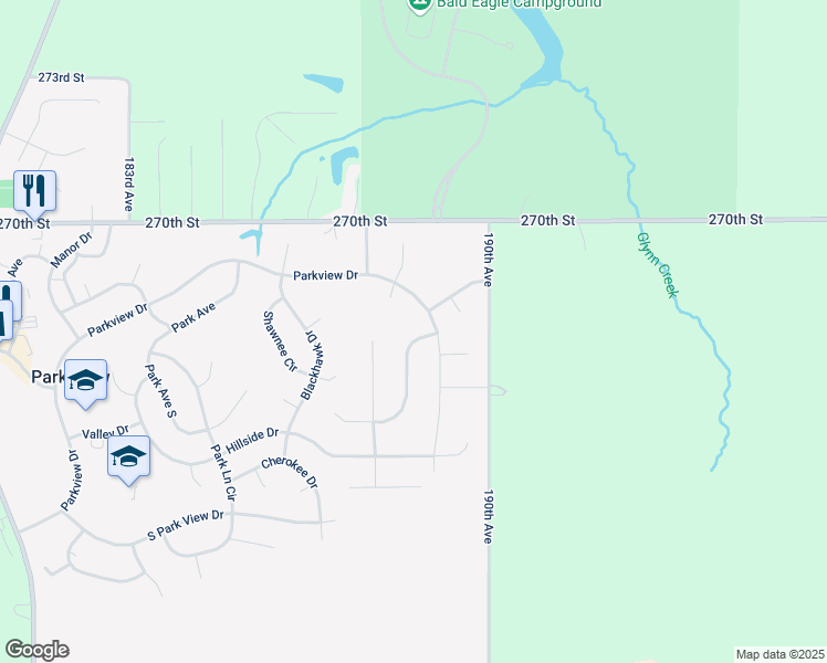 map of restaurants, bars, coffee shops, grocery stores, and more near 14 Jacob Drive in Eldridge