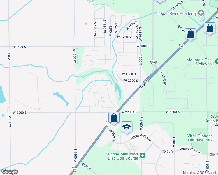 map of restaurants, bars, coffee shops, grocery stores, and more near 2072 South 1400 West in Wellsville